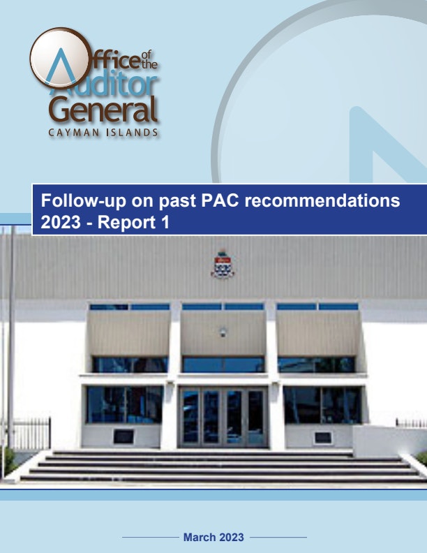 Performance Audit Reports Follow UP on past PAC Recommendations 2023 Report1 FINAL March 2023